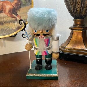 World Market Exclusive Christmas Sugarplum Nutcracker 6” Glitter Faux Fur 2022